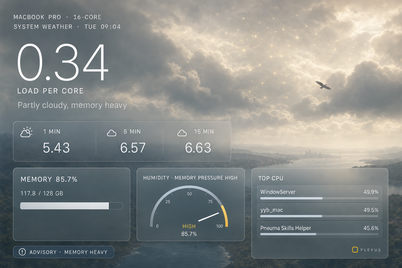 The system-load weather report Codex generated